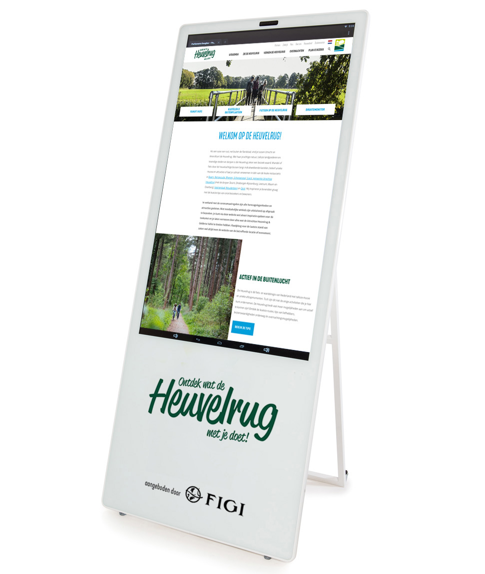Mobiele LCD display met logo